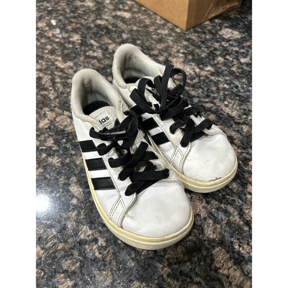 adidas Other - Adidas NEO athletic shoes feature black stripes and secured black laces kids